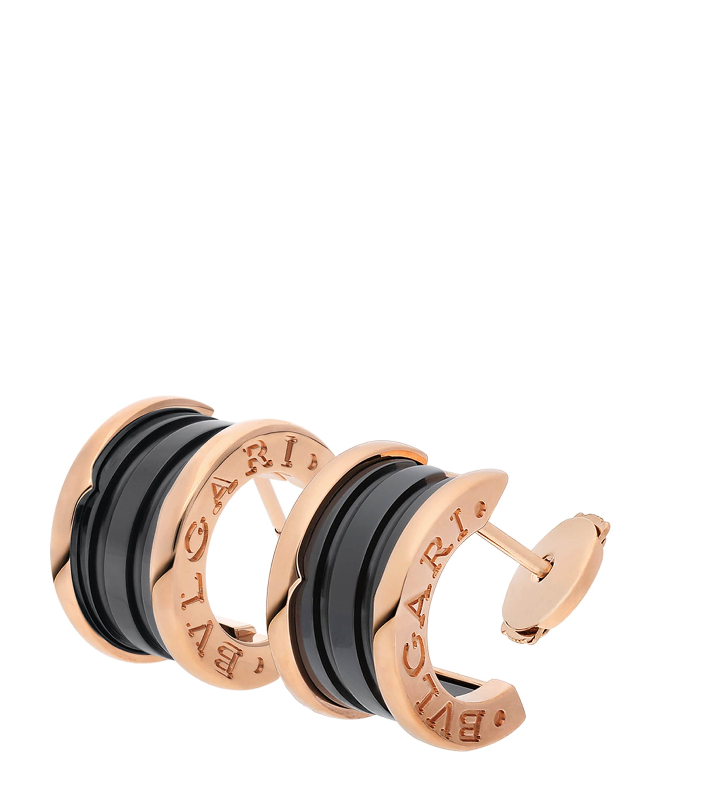 Rose Gold and Ceramic B.zero1 Earrings PINK GOLD Image 2