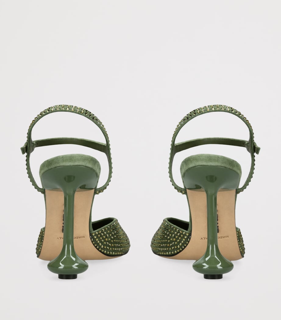 Suede Toy Ankle-Strap Pumps 90 GREEN Image 2