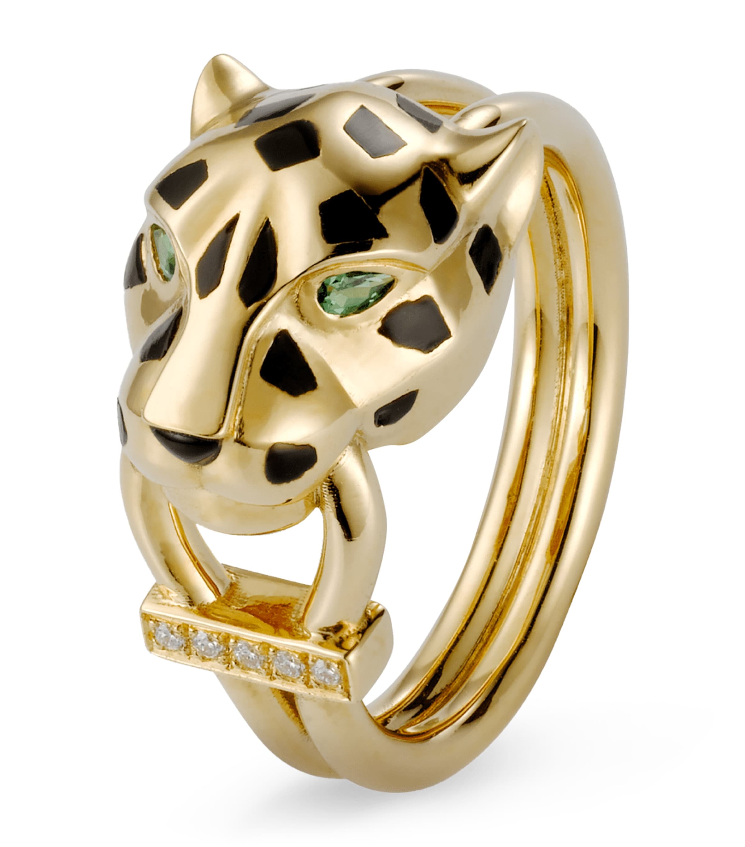 Yellow Gold, Diamond and Tsavorite Panthère de Cartier Ring MULTI Image 2