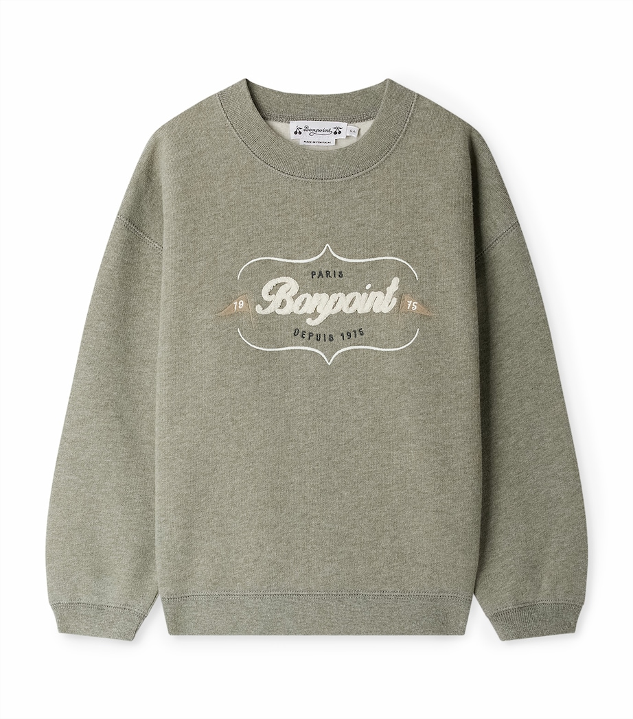 Cotton-Blend Tenino Sweatshirt (10-14 Years) VERT DE GRIS Image 1