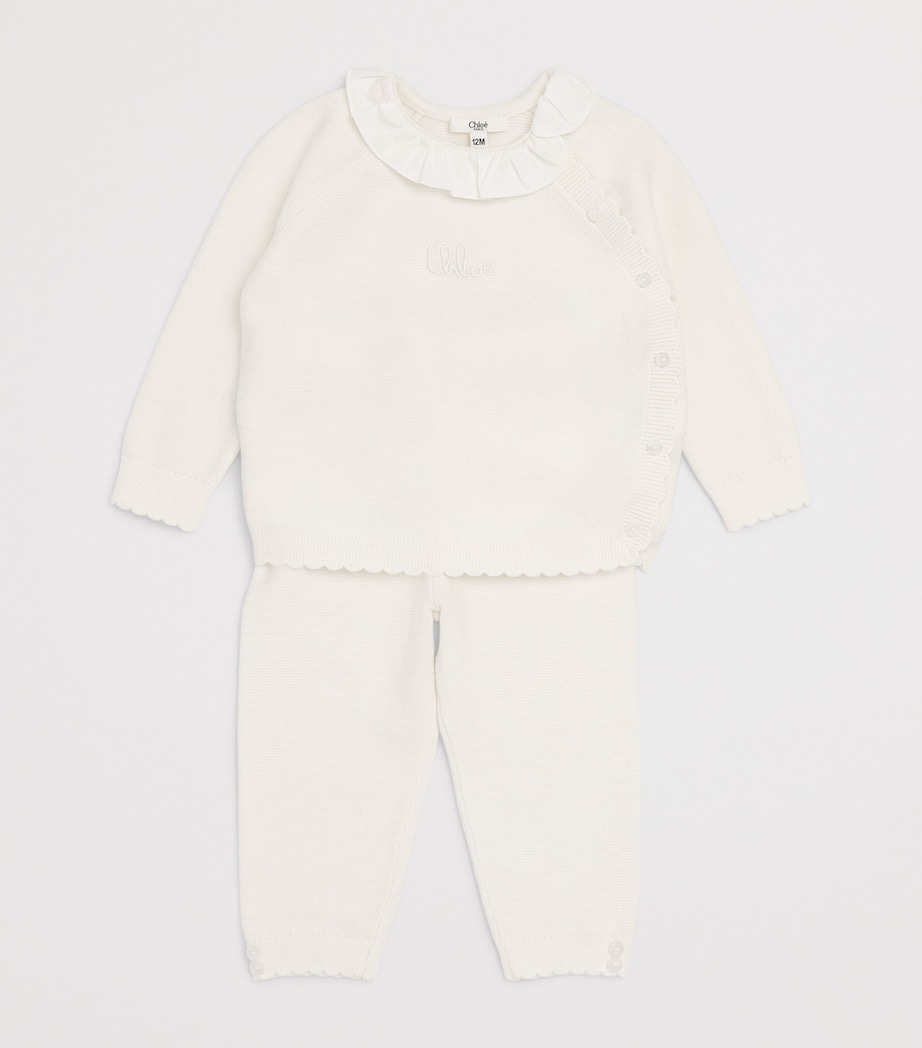Cotton-Cashmere Sweater And Sweatpants Set (1-18 Months) OFFWHITE Image 3