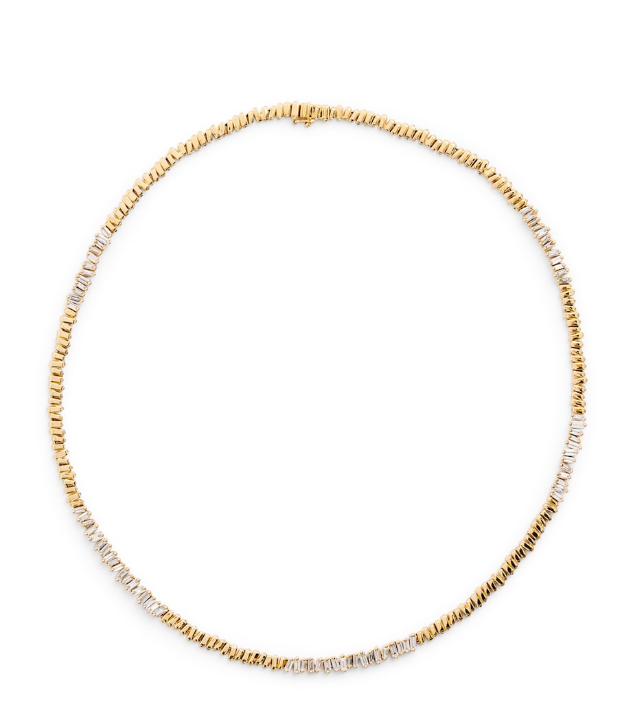 Yellow Gold and Diamond Golden Age Tennis Necklace 18K YG/WD Image 1