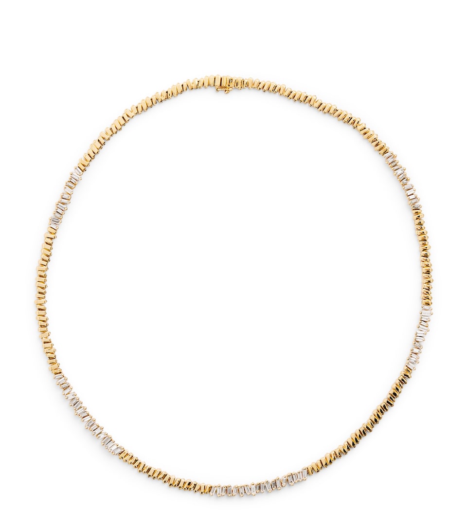 Yellow Gold and Diamond Golden Age Tennis Necklace
