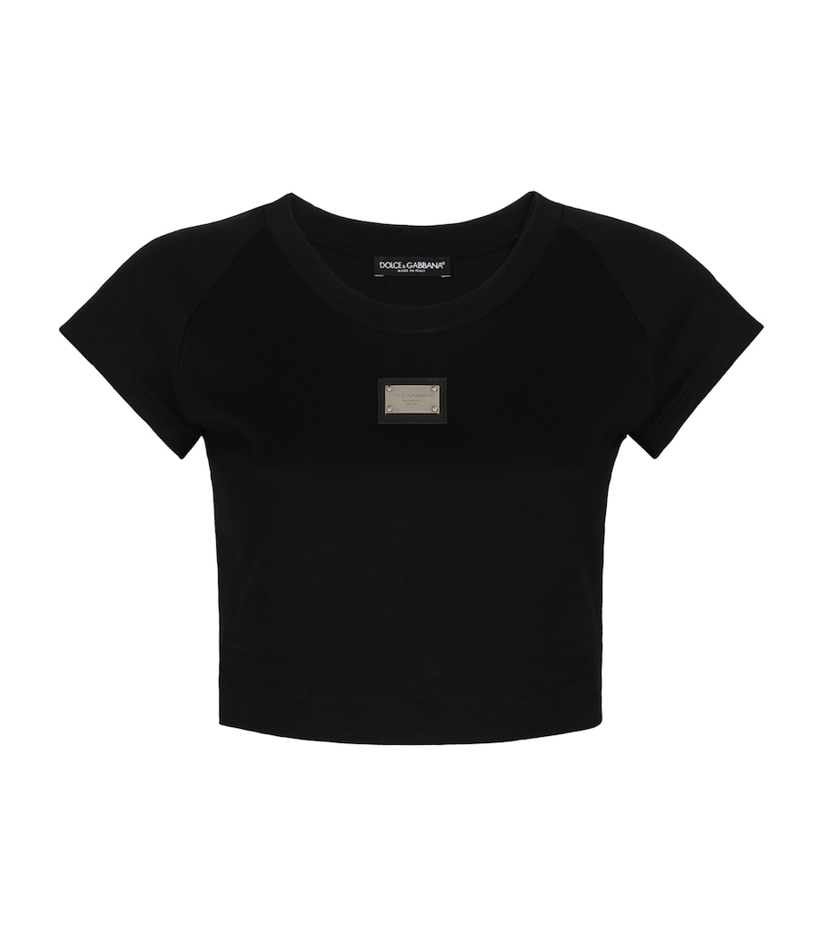 Cropped T-Shirt N0000-BLACK Image 1