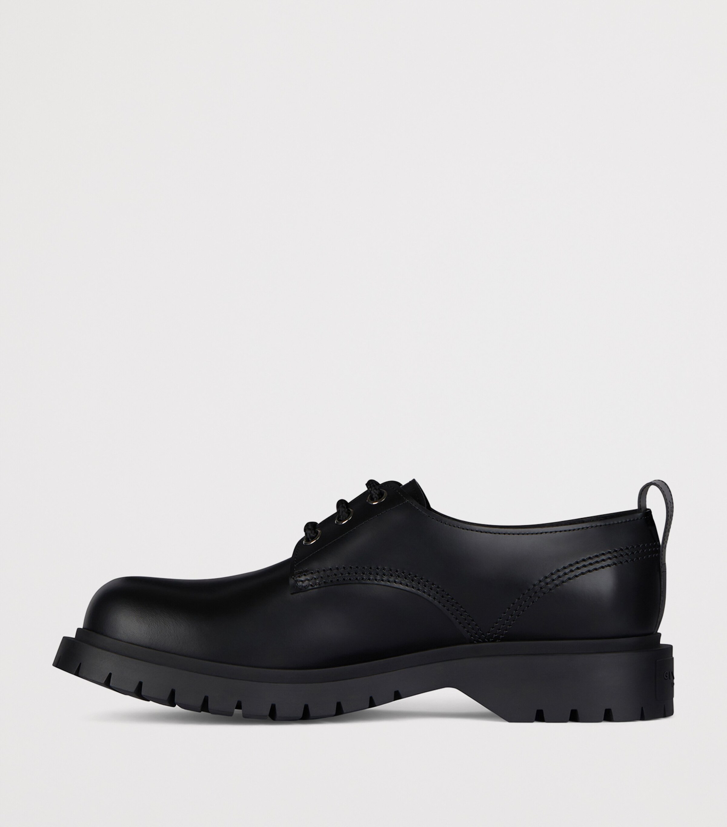 Leather Derby Shoes BLACK Image 3
