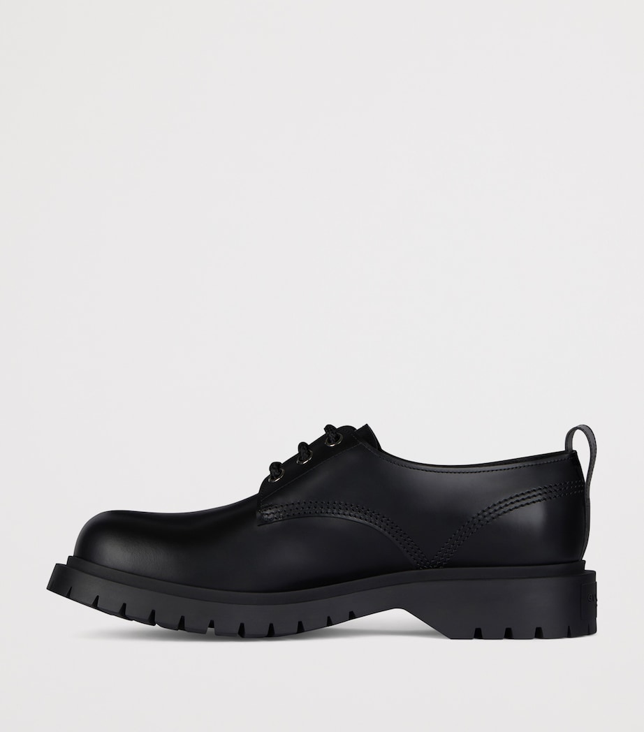 Leather Derby Shoes BLACK Image 3