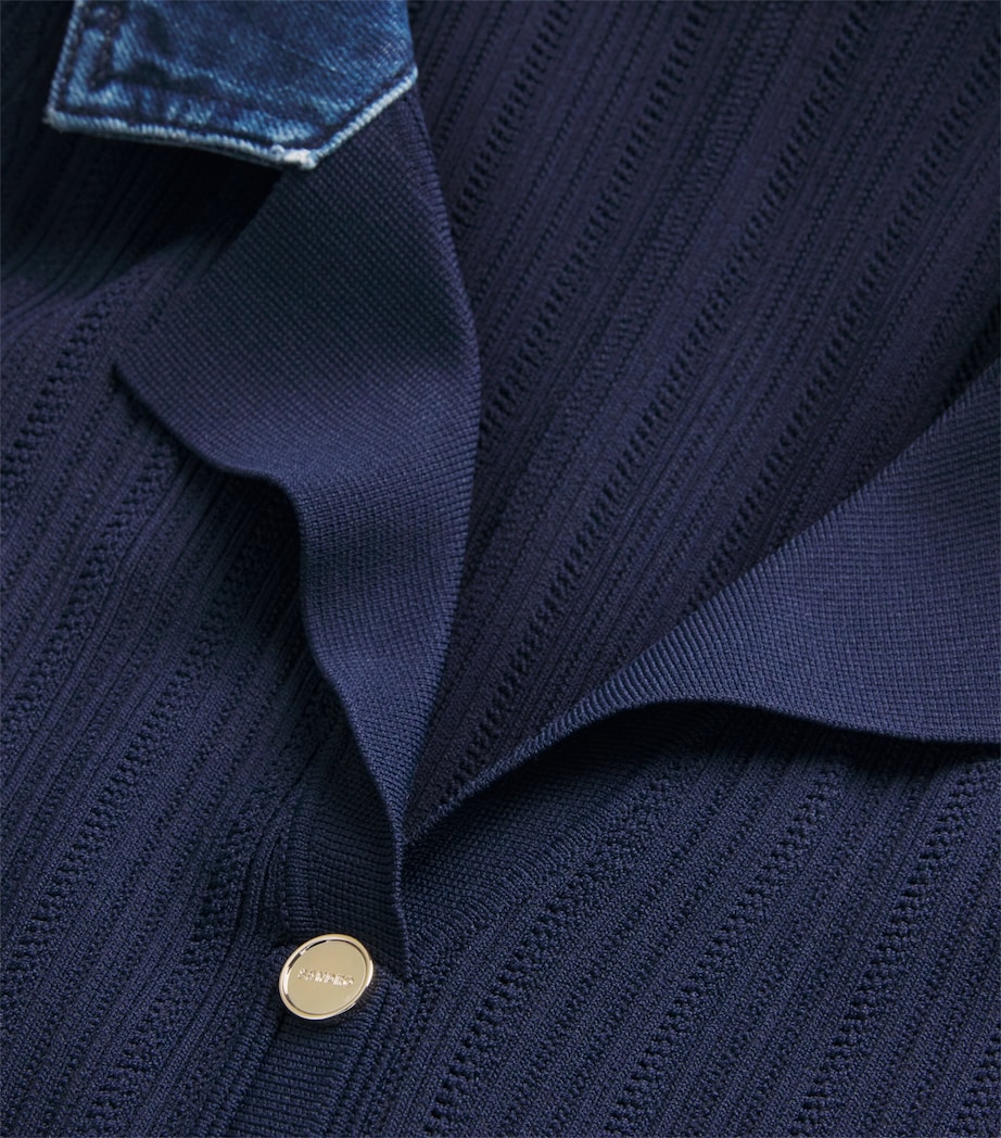 Knitted Midi Dress NAVY BLUE Image 5