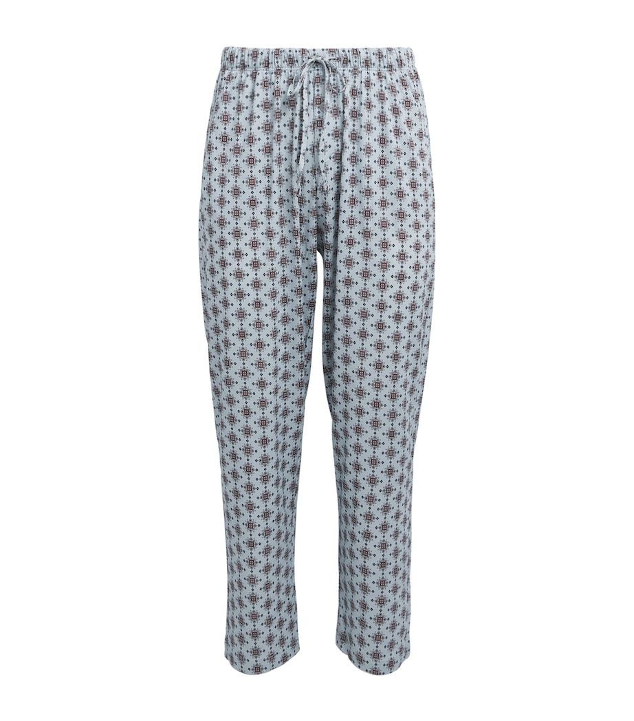Hanro Mens Cotton Night & Day Lounge Trousers Celestial Image 1