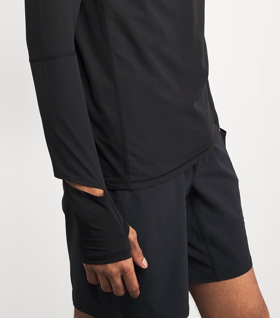 Quarter-Zip Running Top JET BLACK Image 6