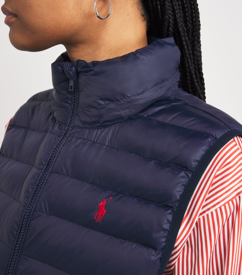 Water-Repellent Padded Gilet NAVY Image 6