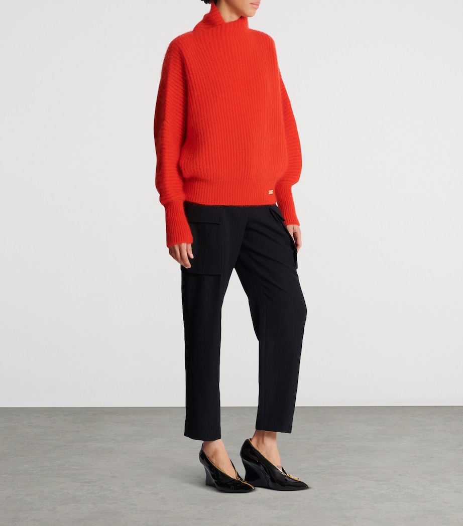 Mohair-Silk Rib-Knit Sweater 3CL ROUGE Image 6