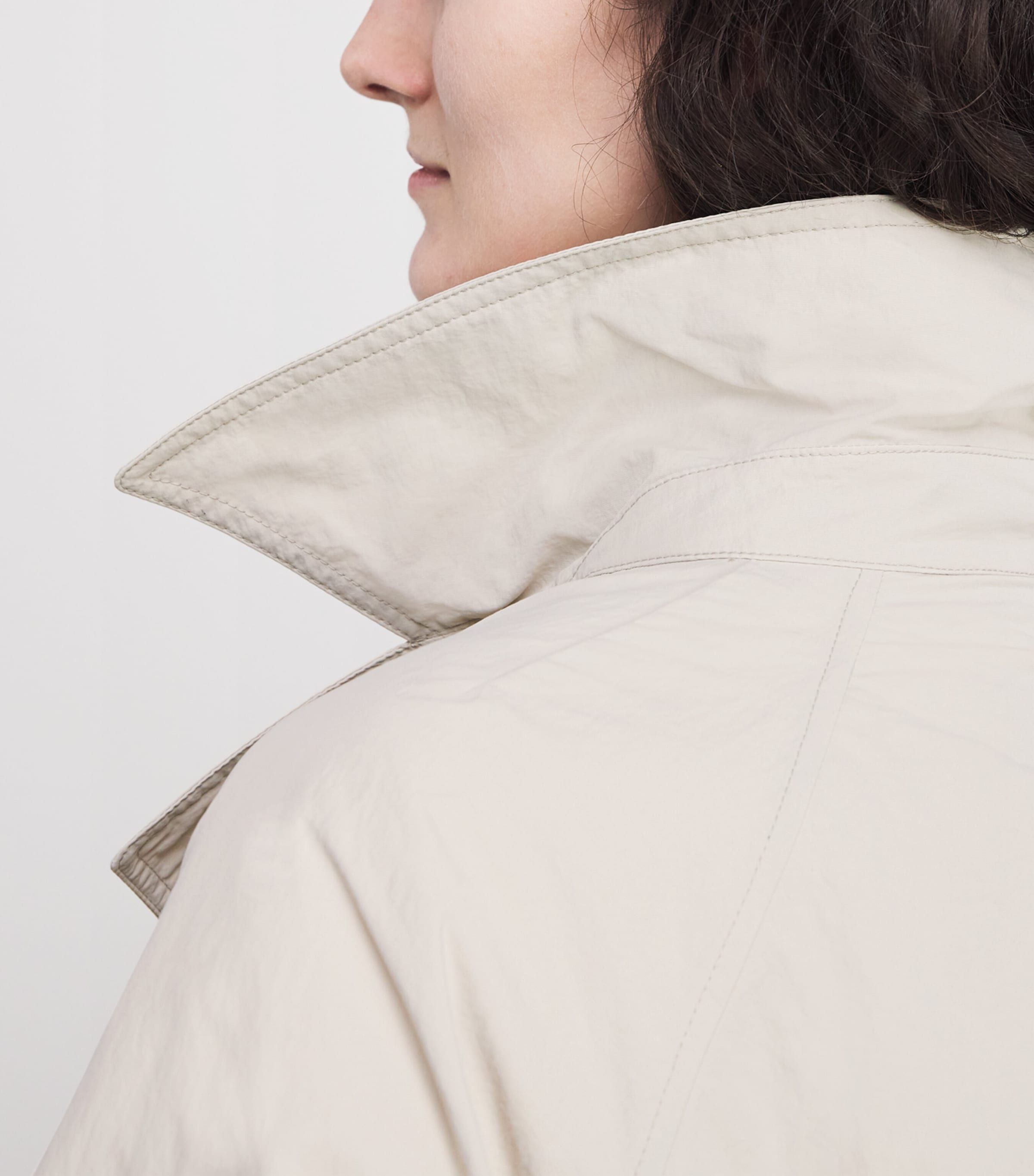 Barbour Womens Showerproof Layla Trench Coat Mist/dress Navy Tart Image 5