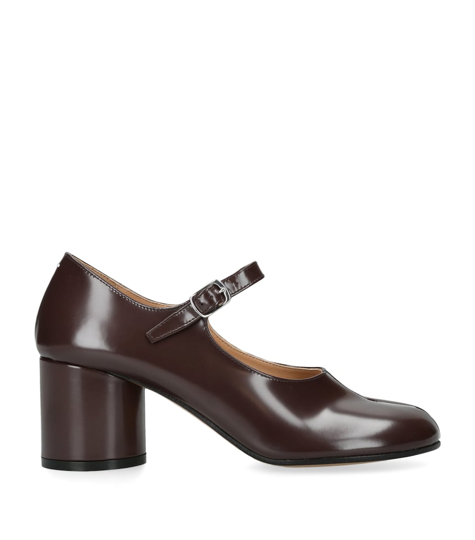 Leather Tabi Mary Jane Pumps 60