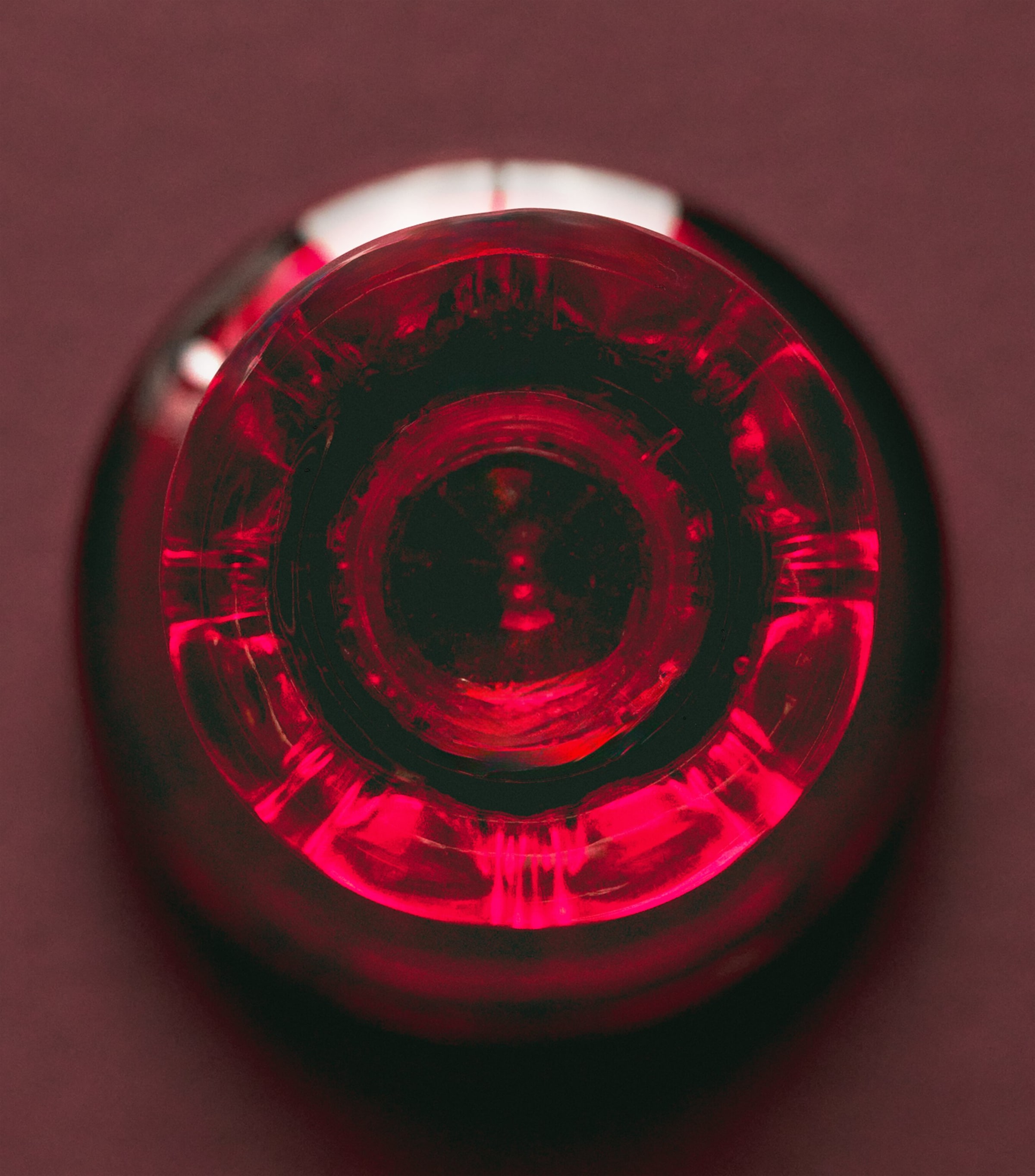 Harrods Glass Candlestick Red Image 2