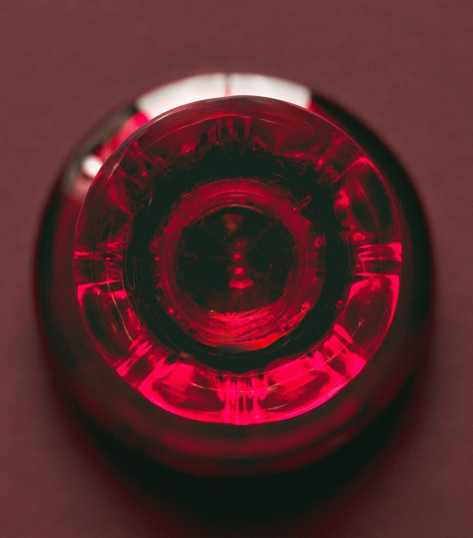 Harrods Glass Candlestick Red Image 2