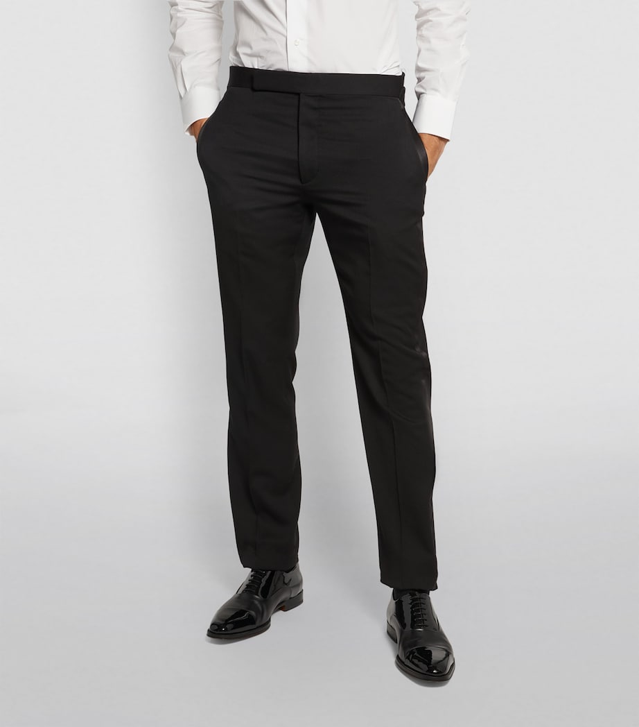 Wool Tuxedo Trousers 001 BLACK Image 2