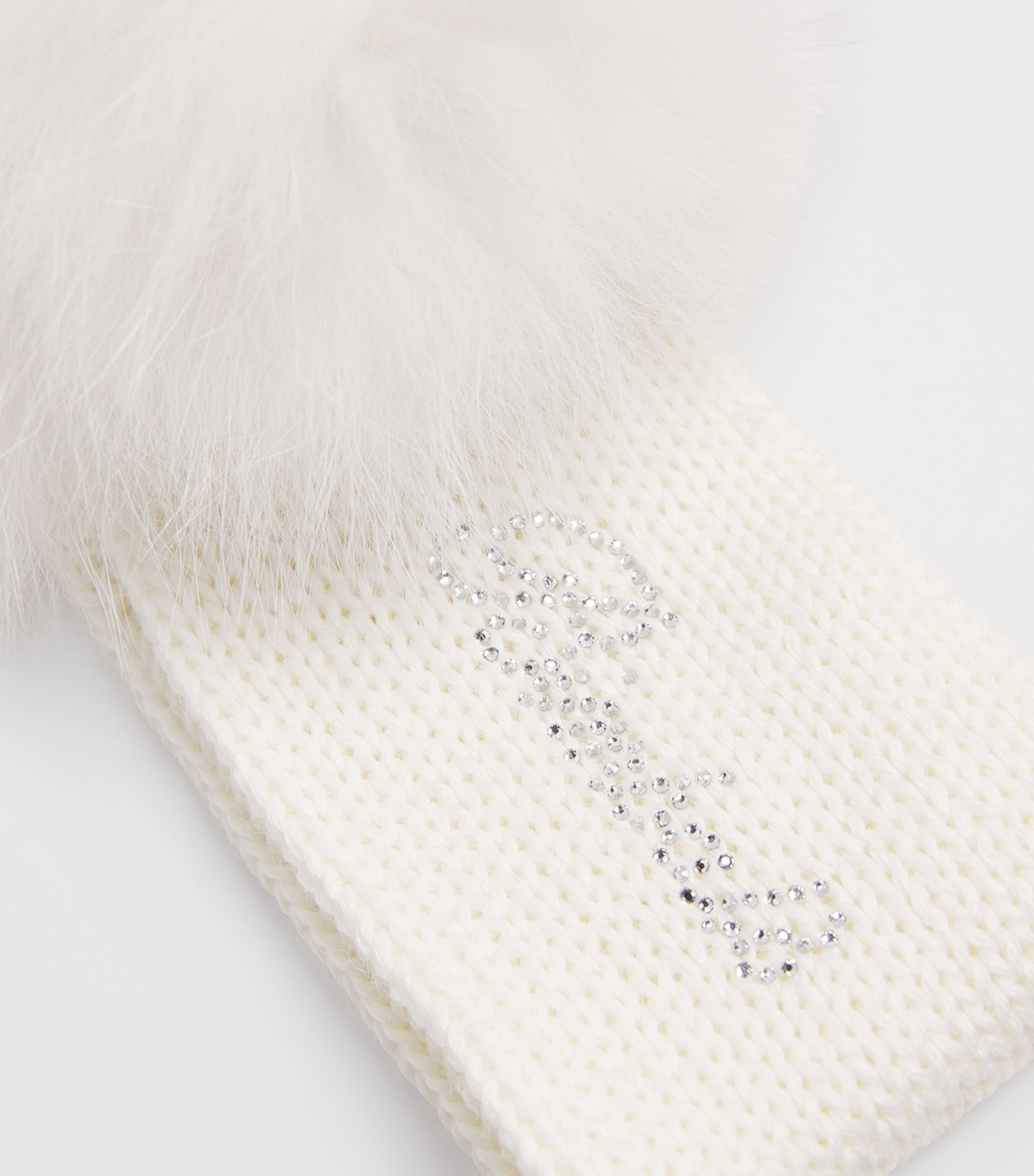 Wool-Blend Pom-Pom Headband BL-DIV Image 2