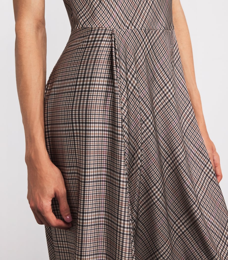 Satin Cowl-Neck Maxi Dress MULTI PLAID-983MUP Image 6
