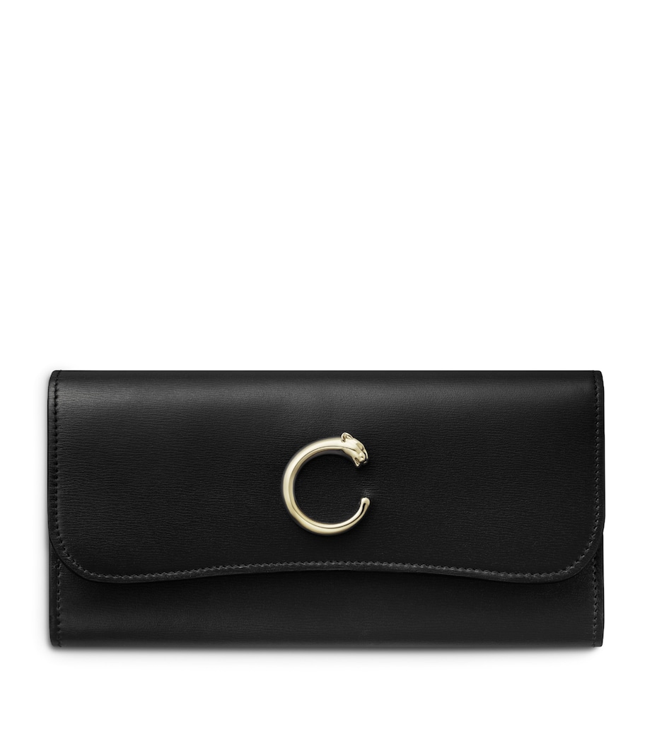 Calfskin Panthère de Cartier Wallet BLACK Image 1