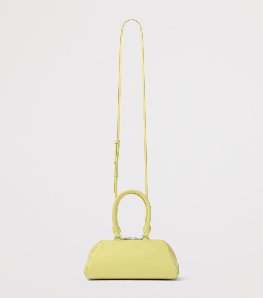 Mini Leather Antigona East-West Top-Handle Bag ACID YELLOW Image 4