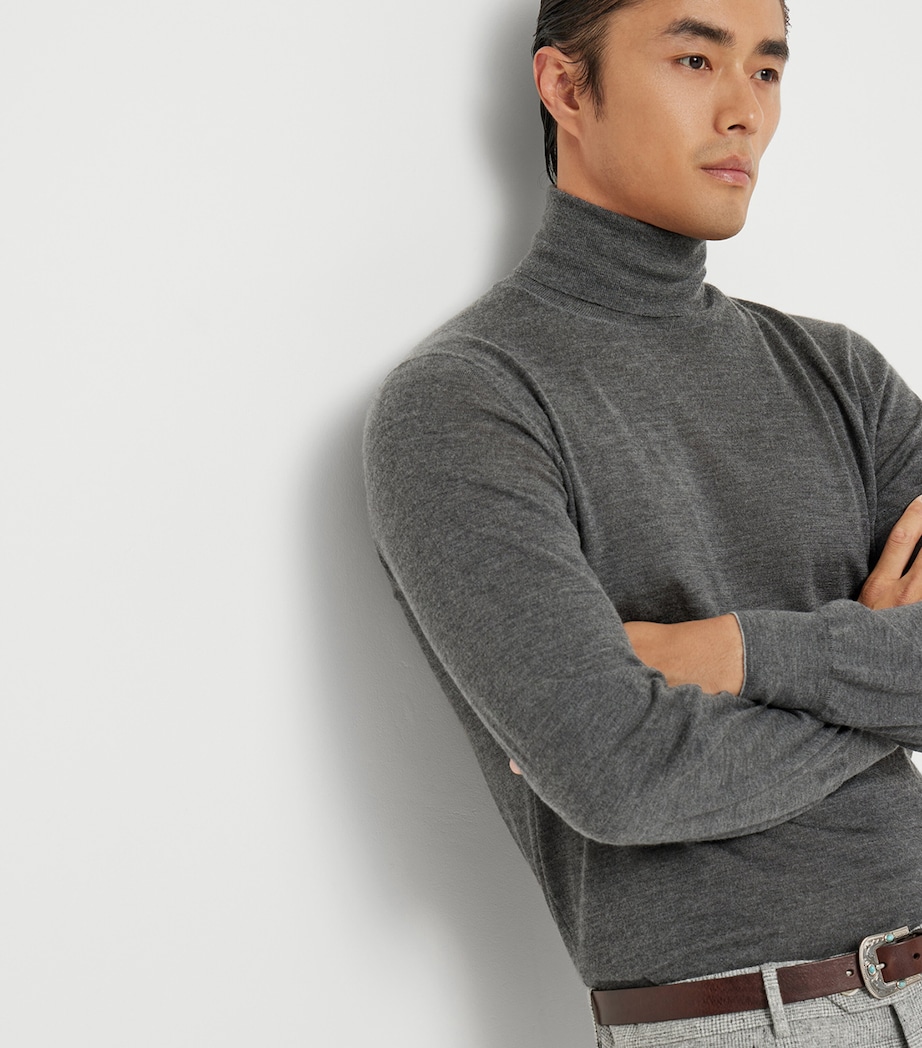 Cashmere-Silk Rollneck Sweater C079C Image 5