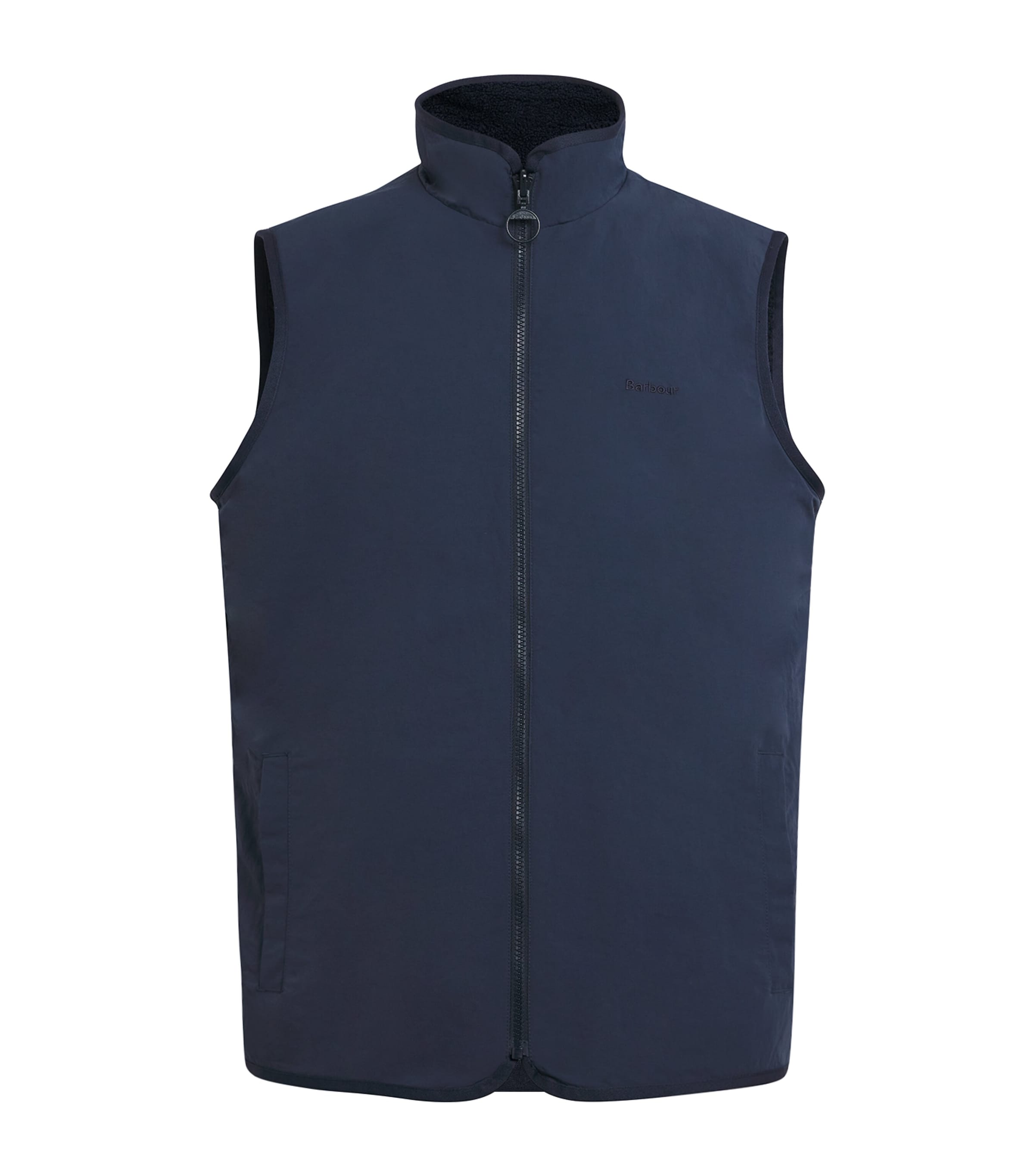 Barbour Reversible Fleece Gilet In Blue