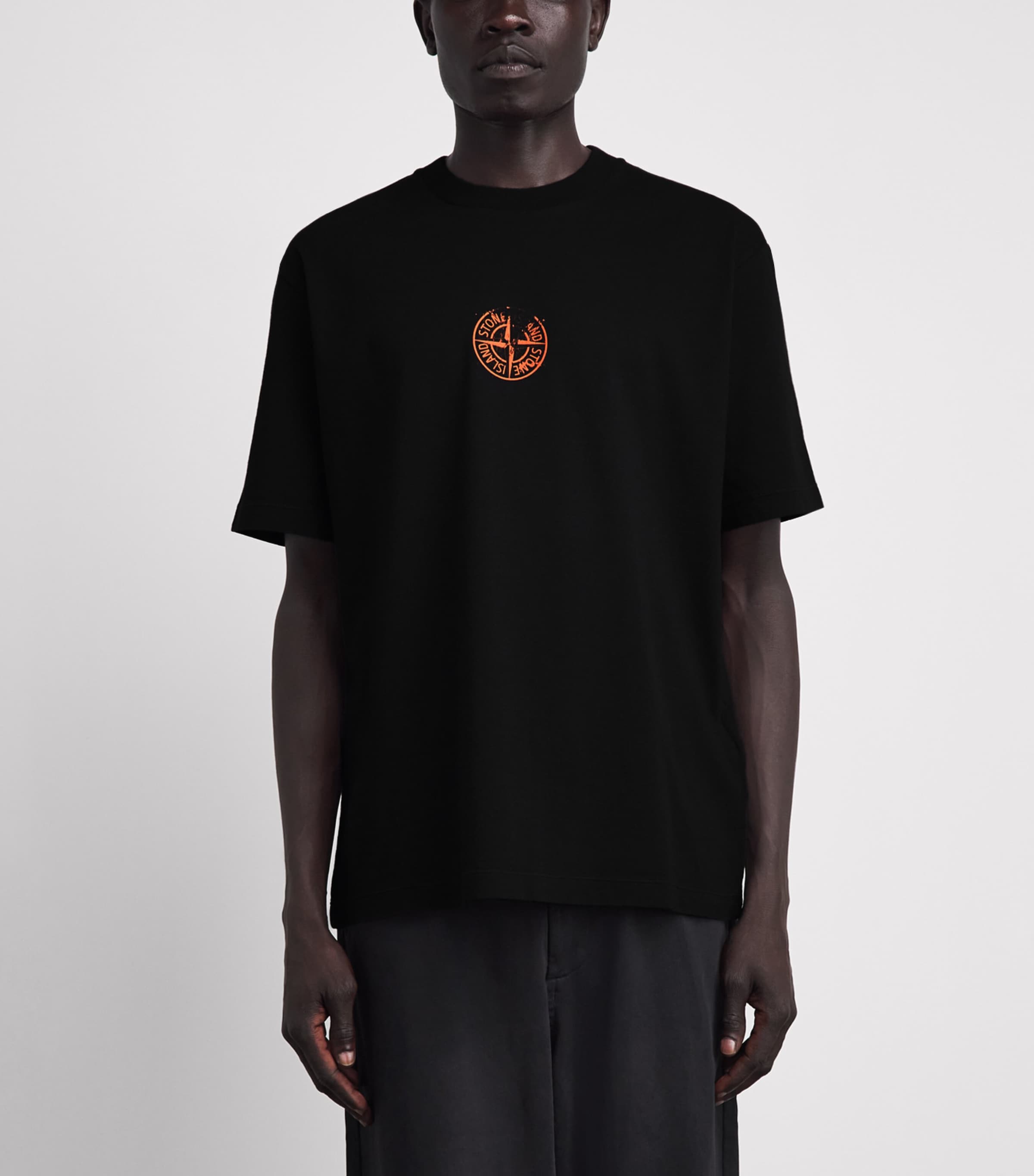 Stone Island Mens Cotton Vertical Compass T-Shirt Image 4