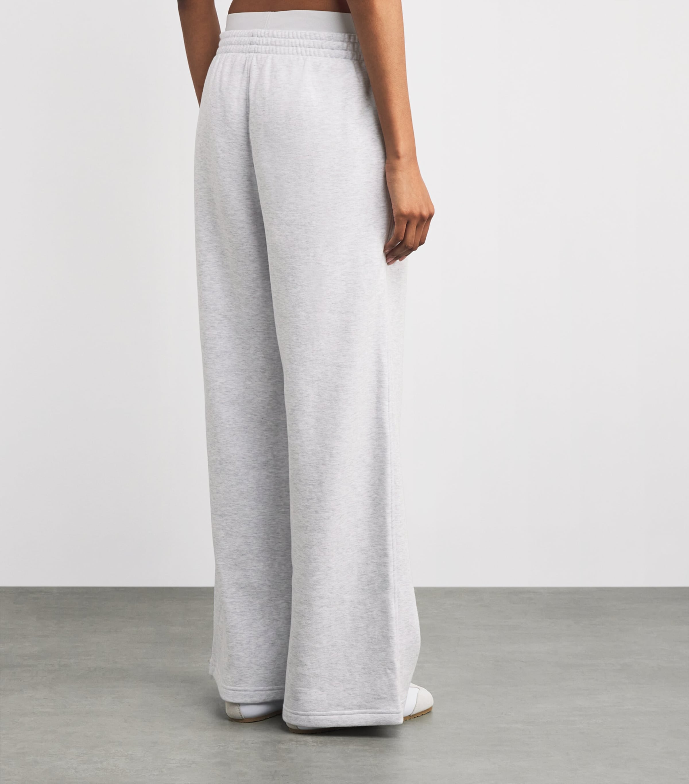 Cotton-Blend Double-Waistband Sweatpants LIGHT HEATHER GREY Image 4