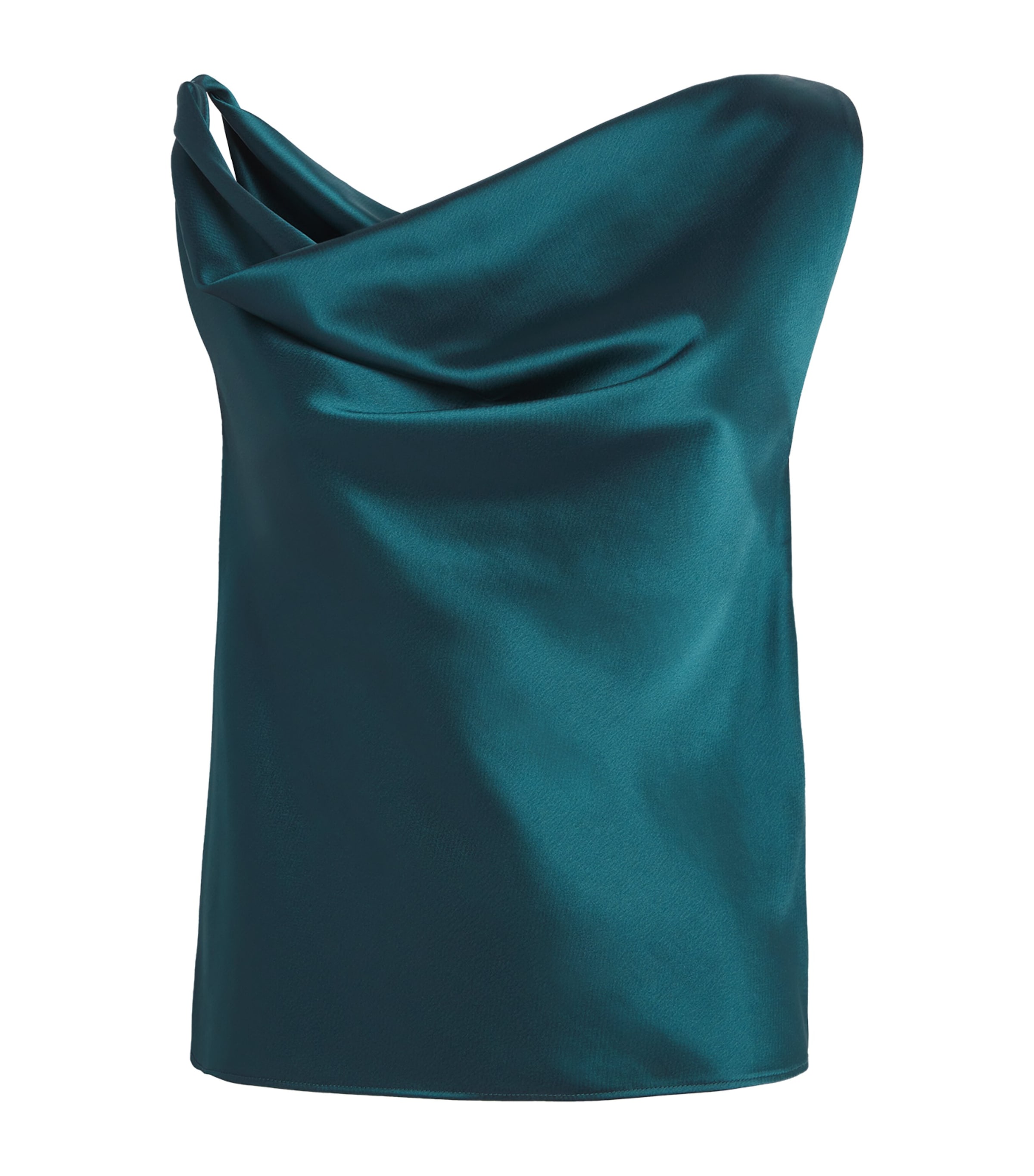 Satin Cowl-Neck Barb Top PACIFIC Image 1
