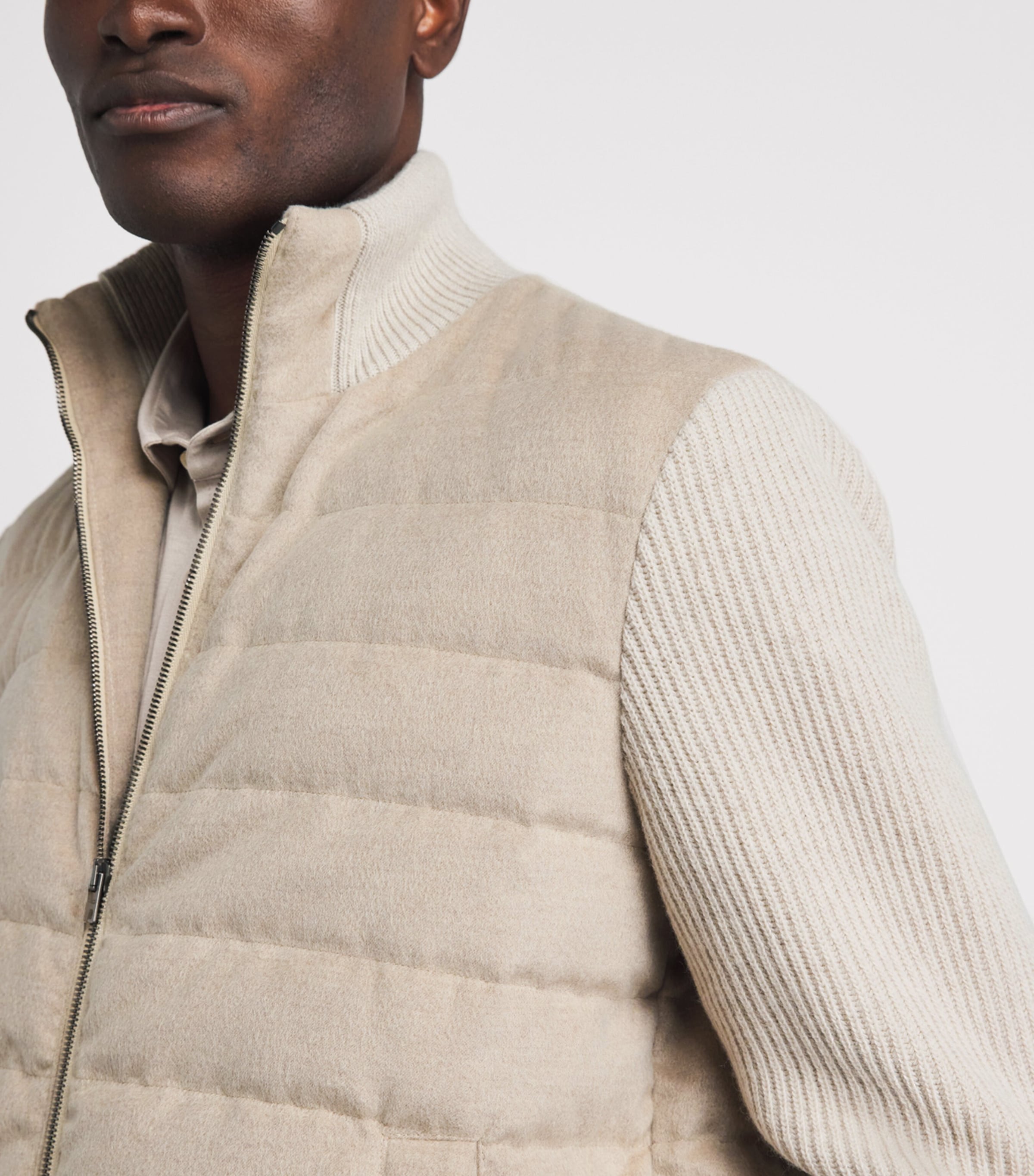Herno Mens Quilted Hybrid Jacket Chantilly Image 3