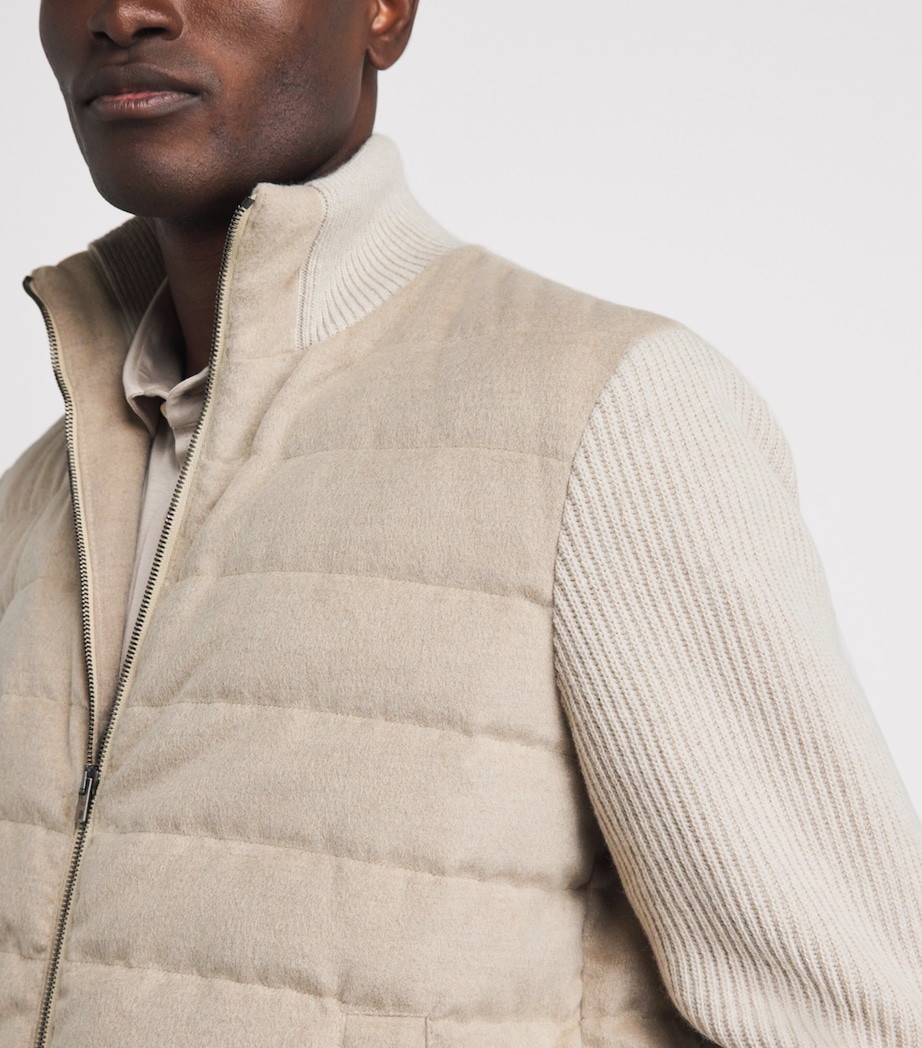 Herno Mens Quilted Hybrid Jacket Chantilly Image 3