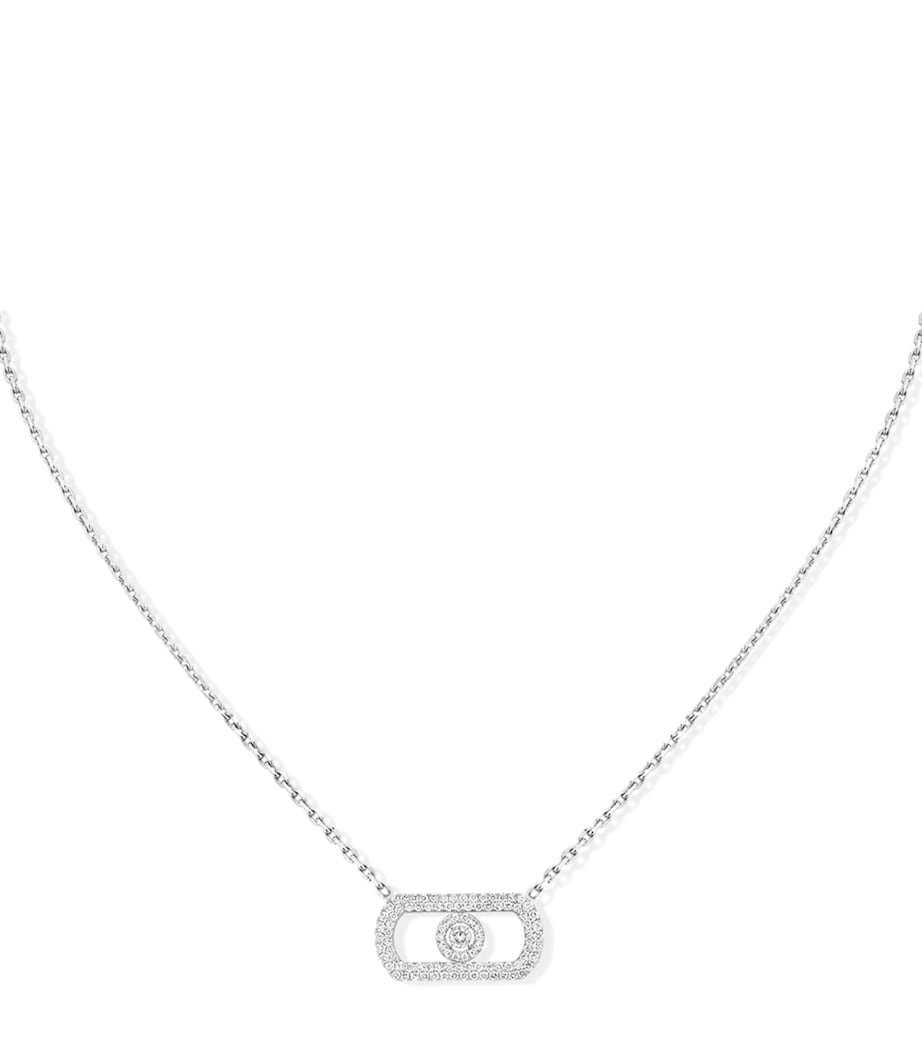 White Gold and Diamond So Move Pavé Necklace WHITE GOLD Image 1