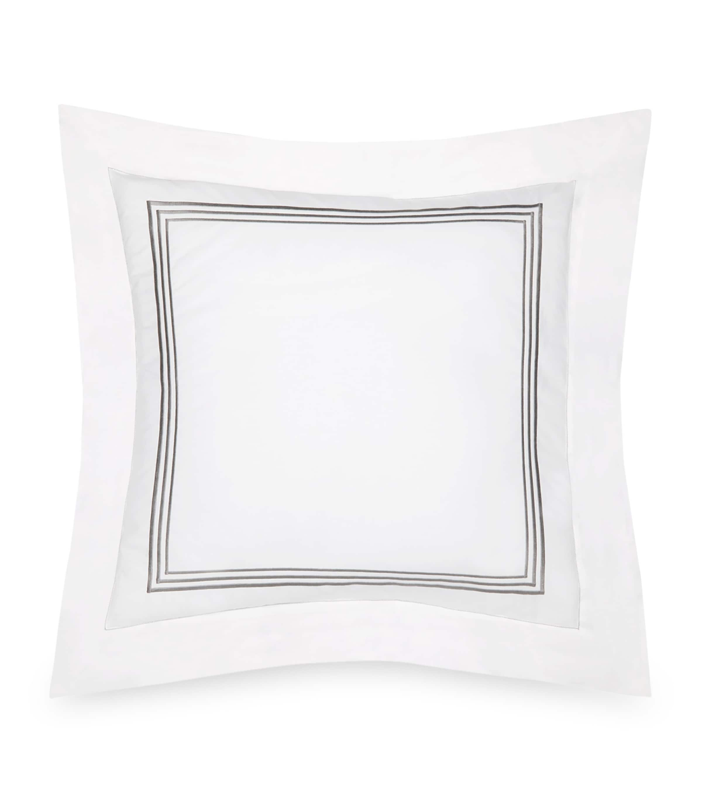 Pratesi Tre Righe Square Oxford Pillowcase In White