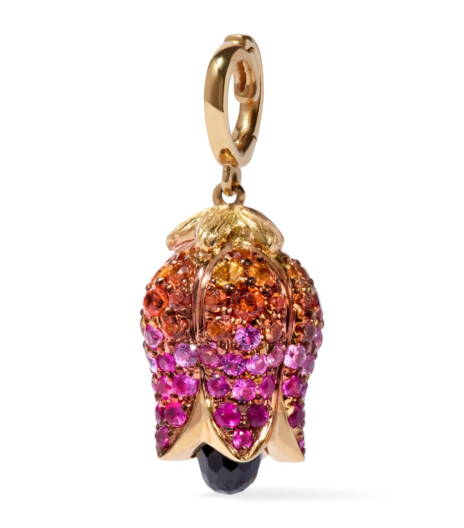 Annoushka Yellow Gold, Sapphire and Spinel Tulips Pendant Charm Yellow Gold Image 1
