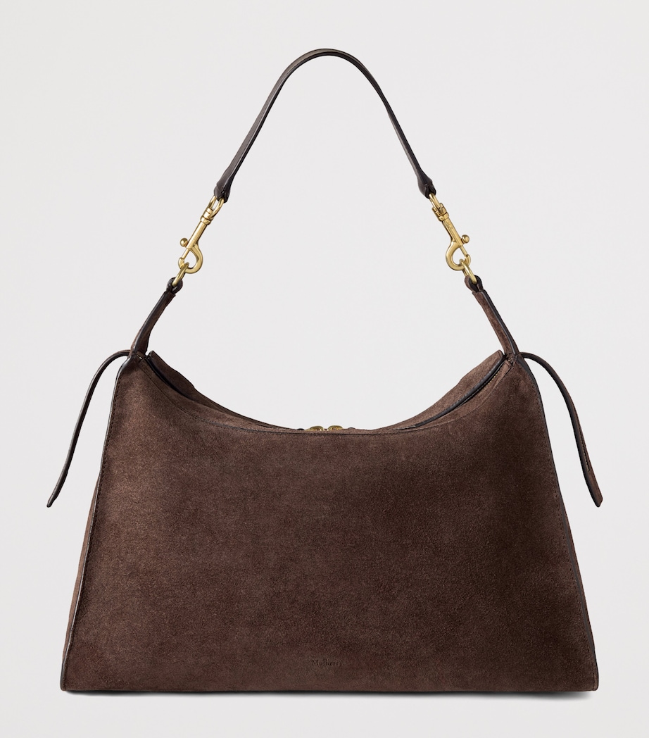 Suede Roxanne Shoulder Bag CHOCOLATE Image 3