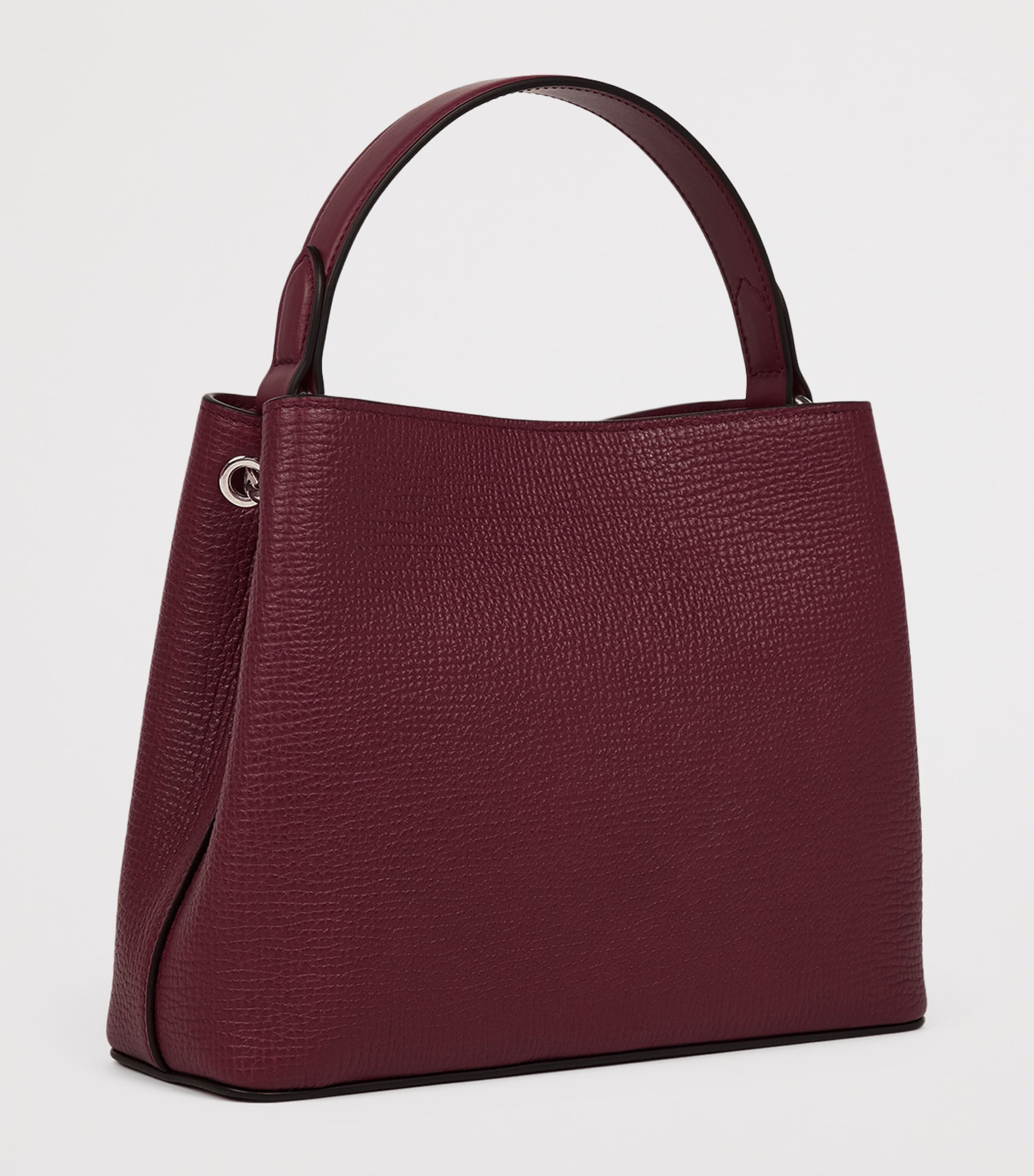 Smythson Leather Day Cross-Body Bag Dark Cherry Image 3