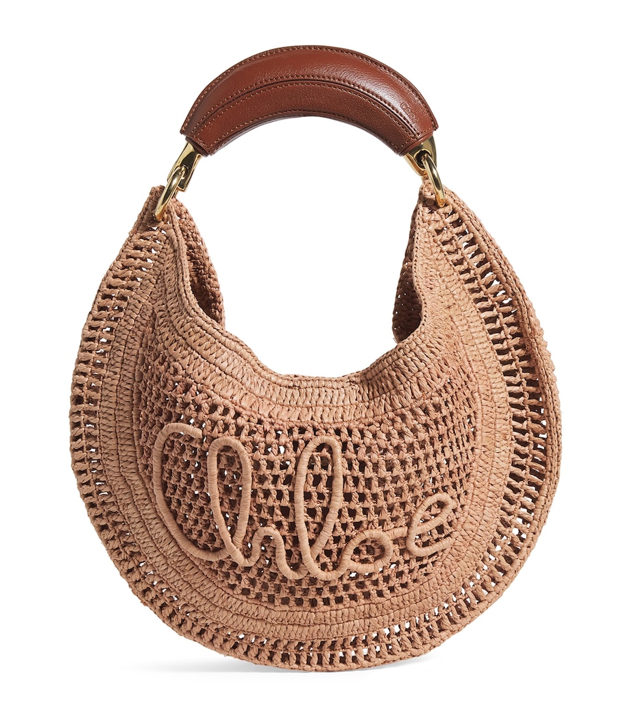 Raffia Summer Banana Shoulder Bag SUMMERY BEIGE Image 1