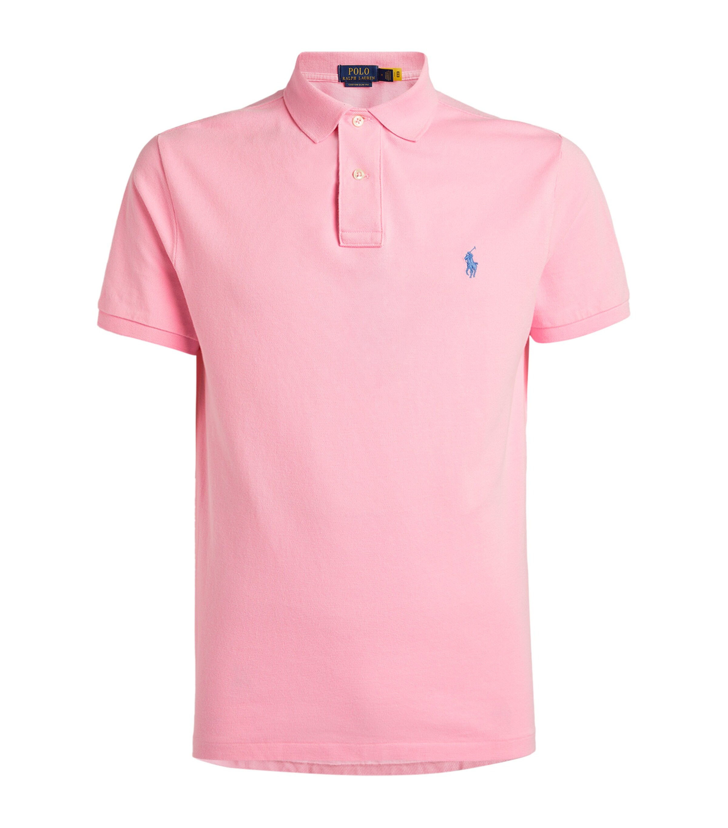 Shop Polo Ralph Lauren Cotton-mesh Polo Shirt In Pink