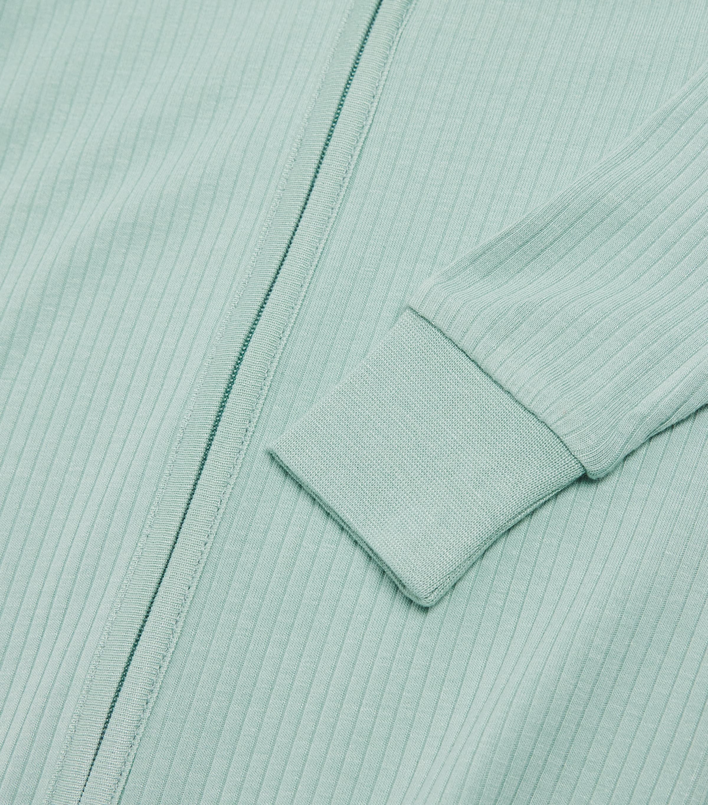 Ribbed Clever Zip Playsuit (9-12 Months) RIBBED MINT Image 3