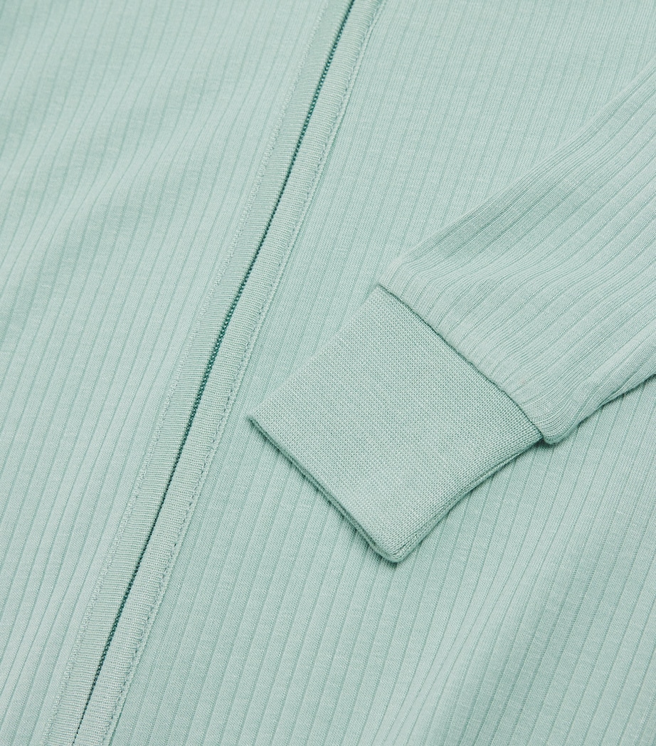 Ribbed Clever Zip Playsuit (9-12 Months) RIBBED MINT Image 3