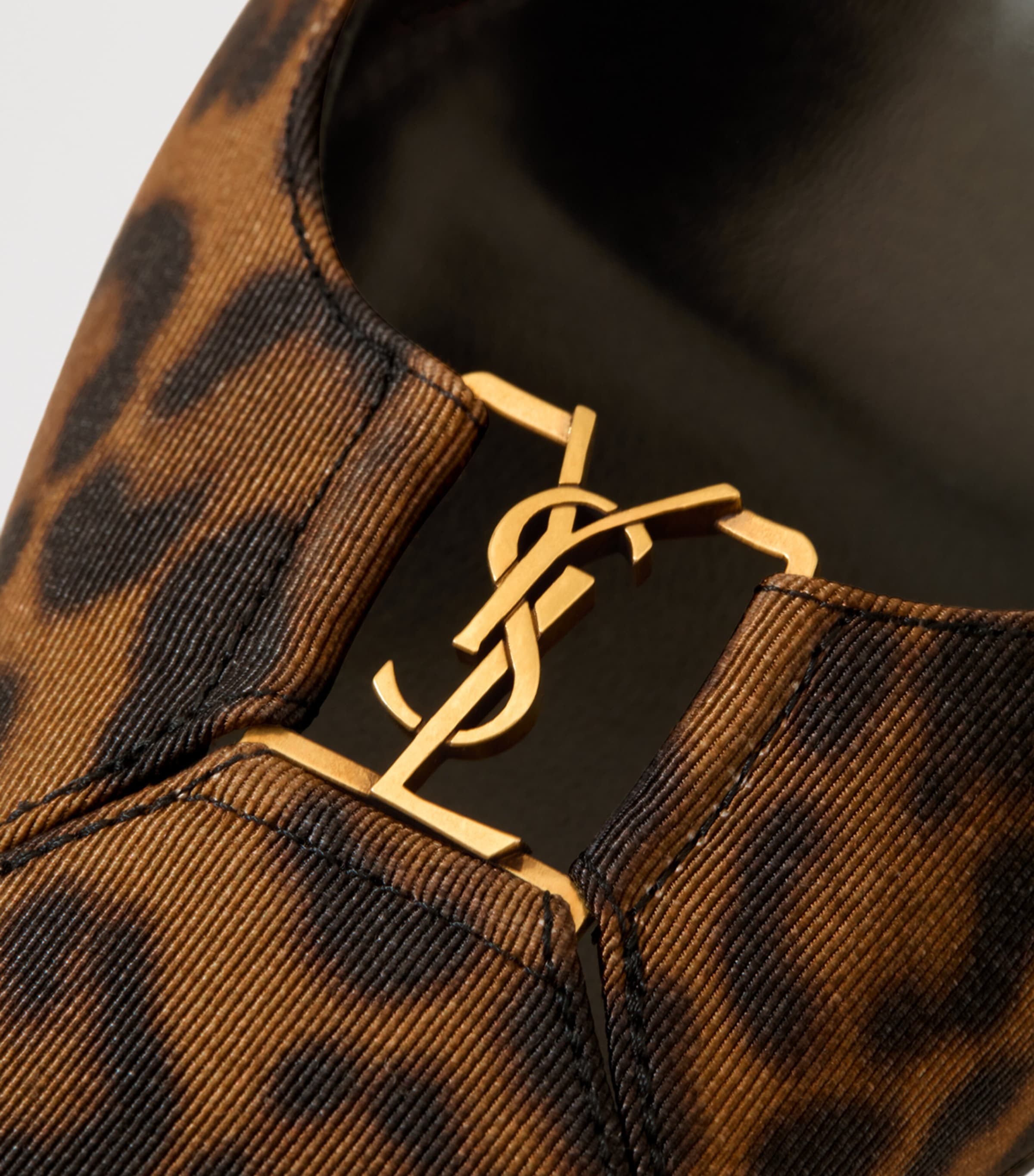 Saint Laurent Leopard Print Babylone Slingback Pumps 90 Image 4