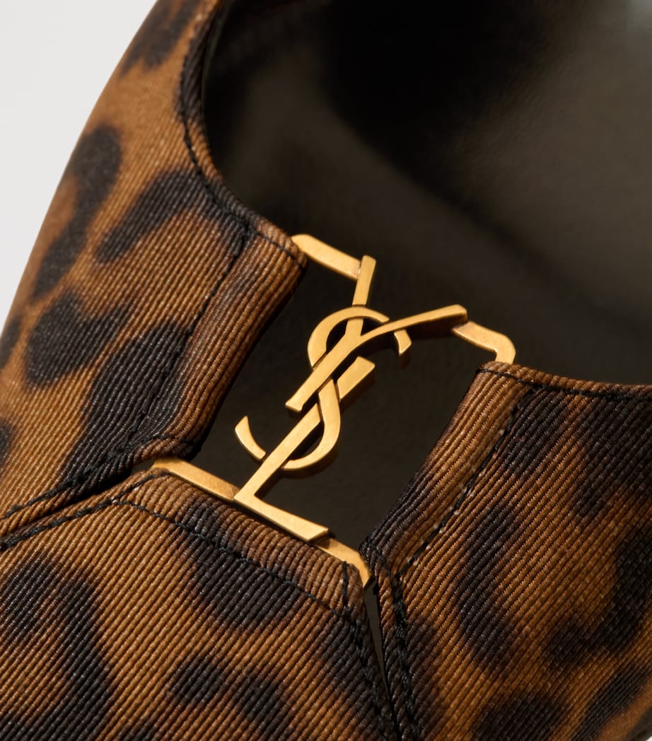 Saint Laurent Leopard Print Babylone Slingback Pumps 90 Image 4