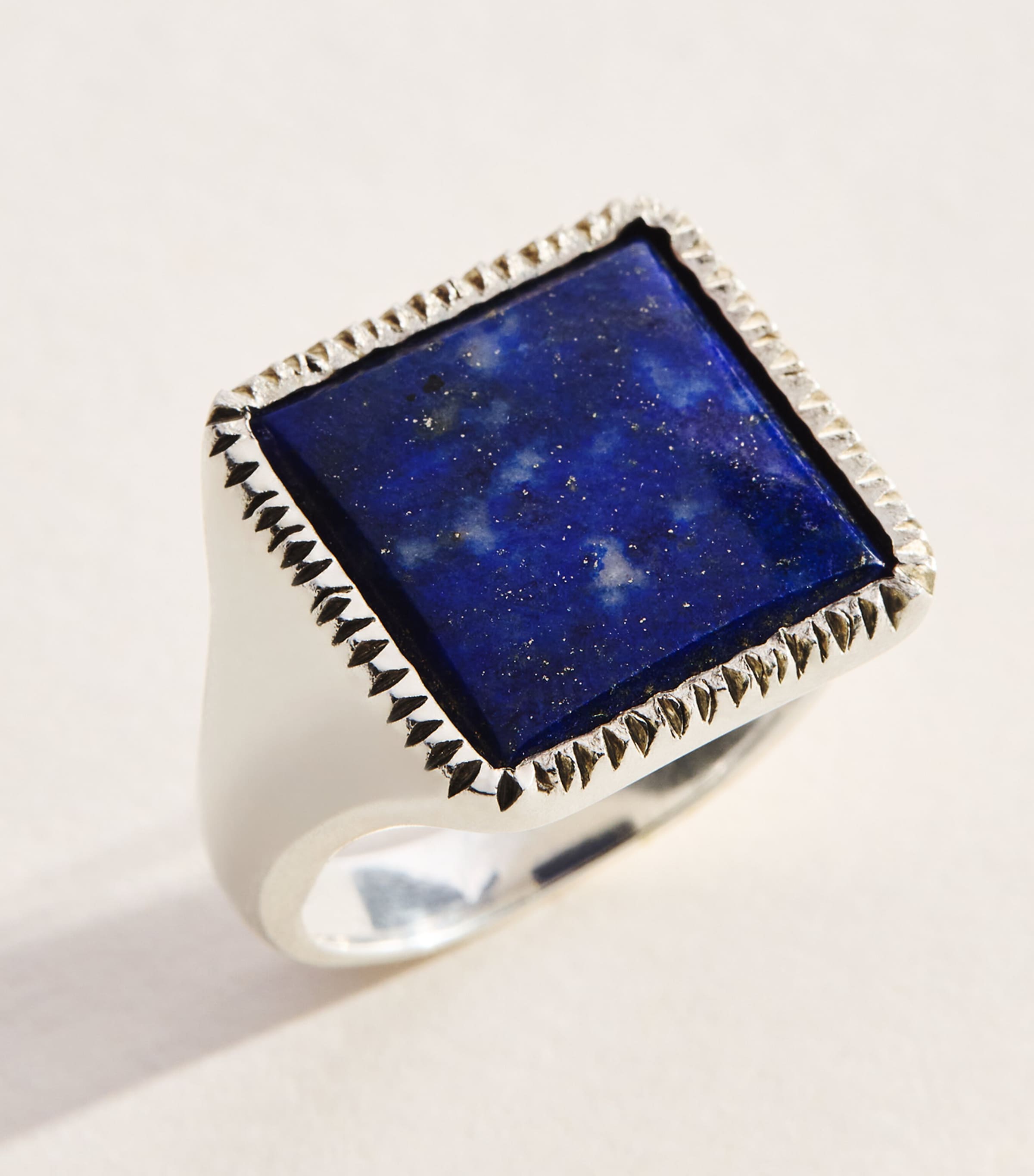 Bleue Burnham Sterling Silver and Lapis Lazuli Artists Signet Ring Silver Image 5