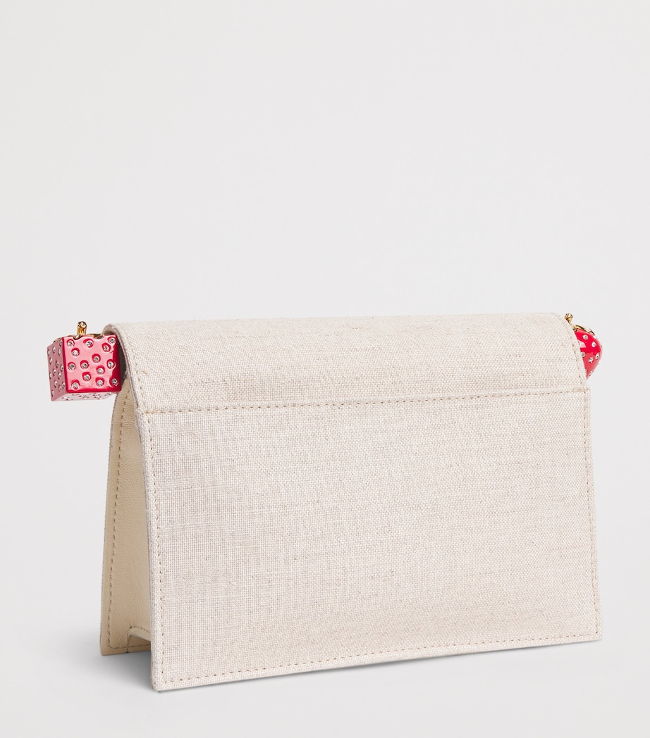 Small Canvas Rond Carré Clutch Bag 140 LIGHT GREIGE Image 3