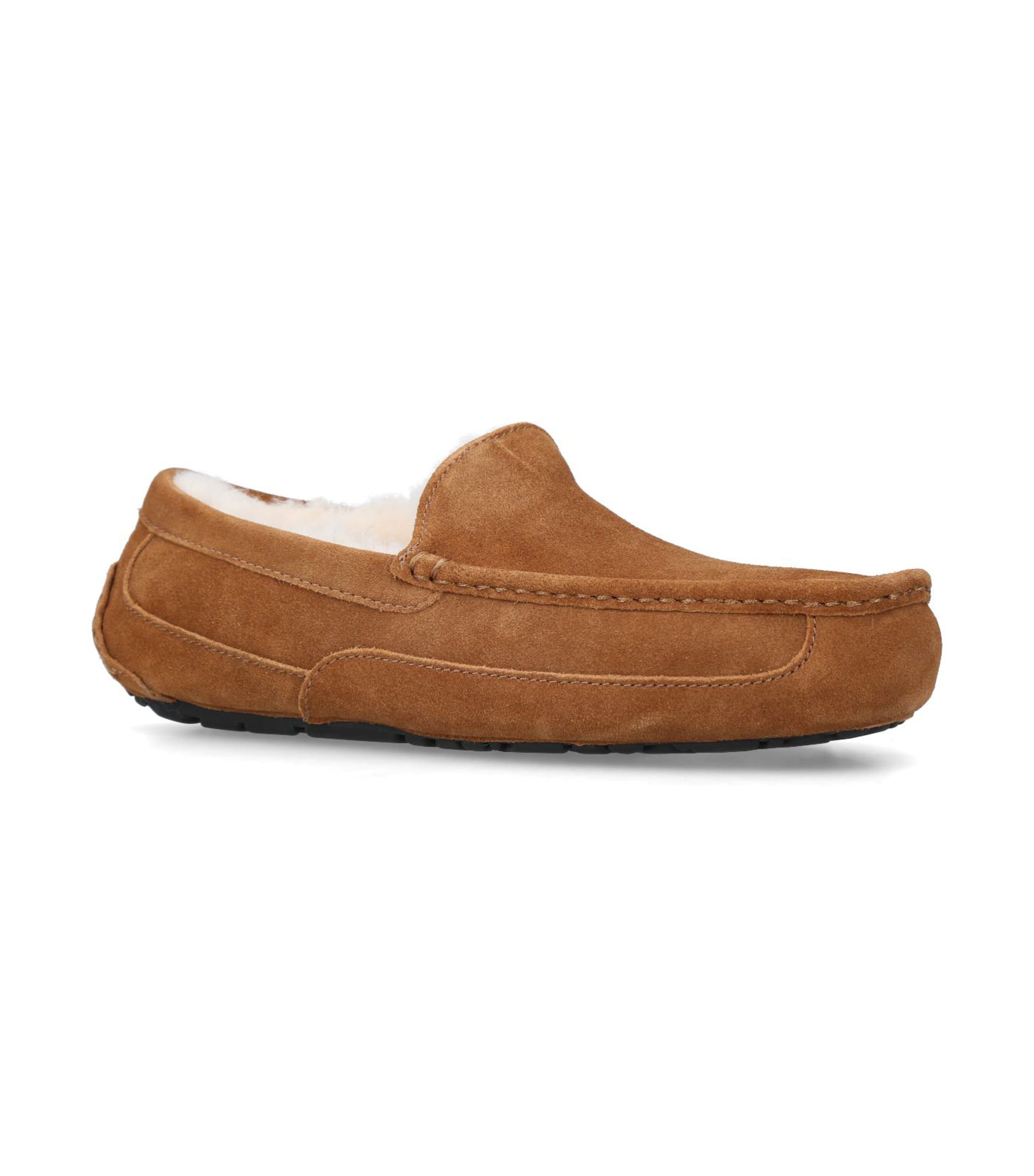 Ugg Suede Ascot Slippers In Brown