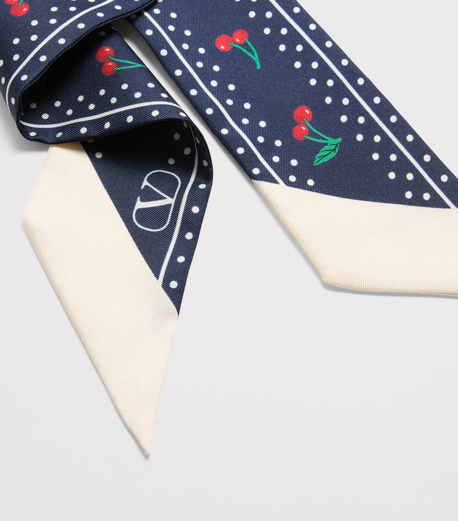 Valentino Garavani Silk Cherryfic Print Scarf Ceu Image 3