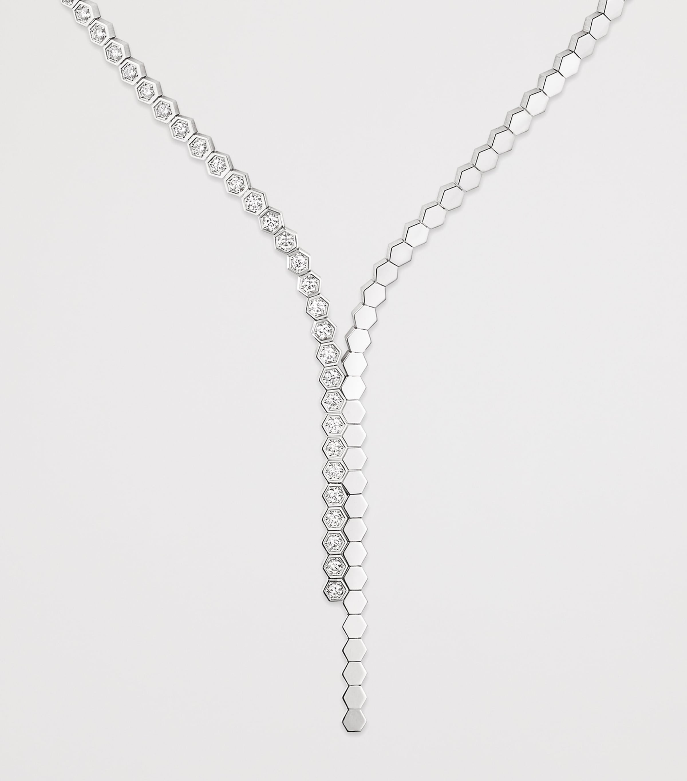 Chaumet White Gold and Diamond Bee de Chaumet Asymmetric Necklace White Gold Image 2