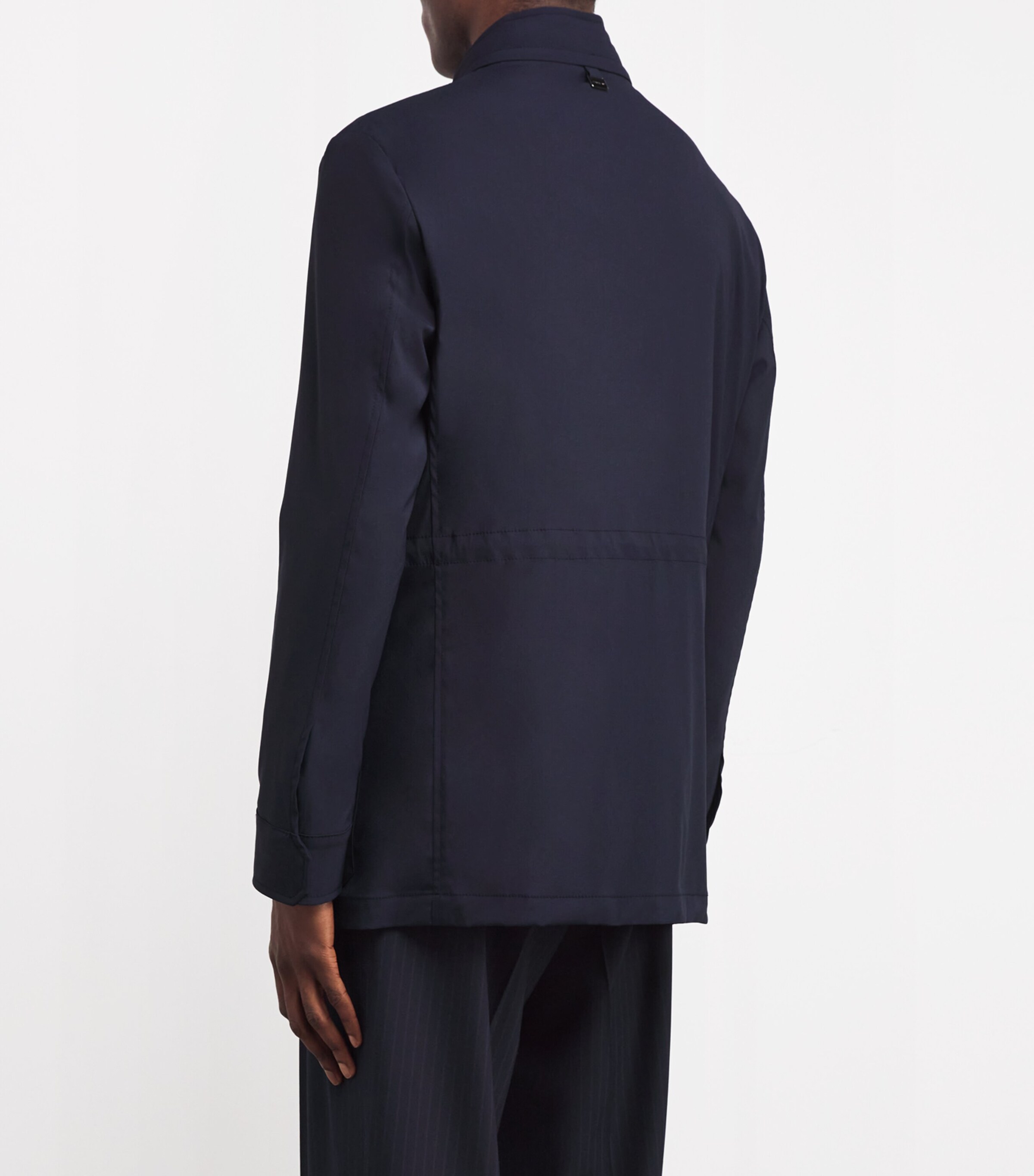 Virgin Wool-Blend Jacket 002 DARK BLUE Image 4