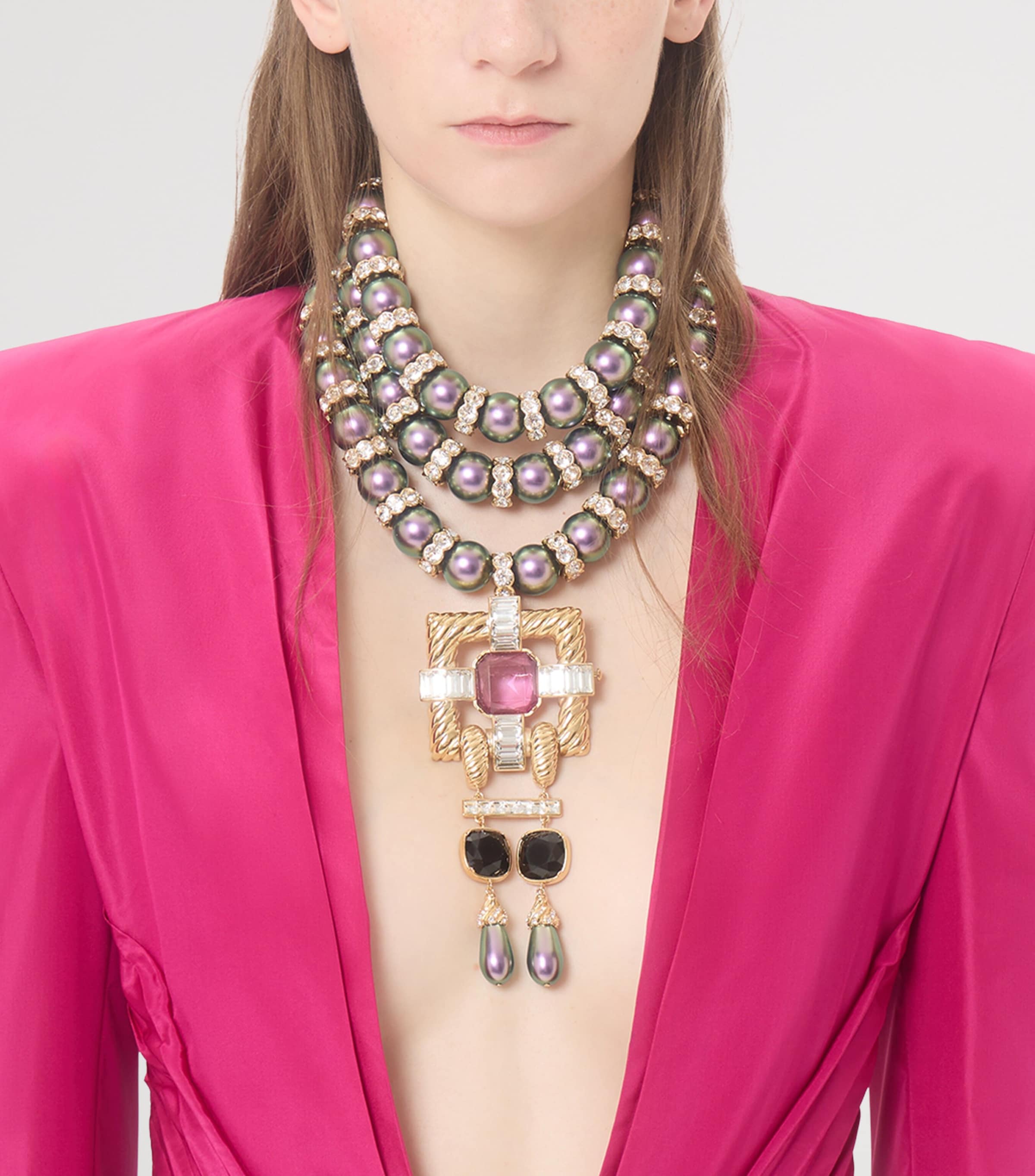 Valentino Womens Silk Plissé Blazer Image 6