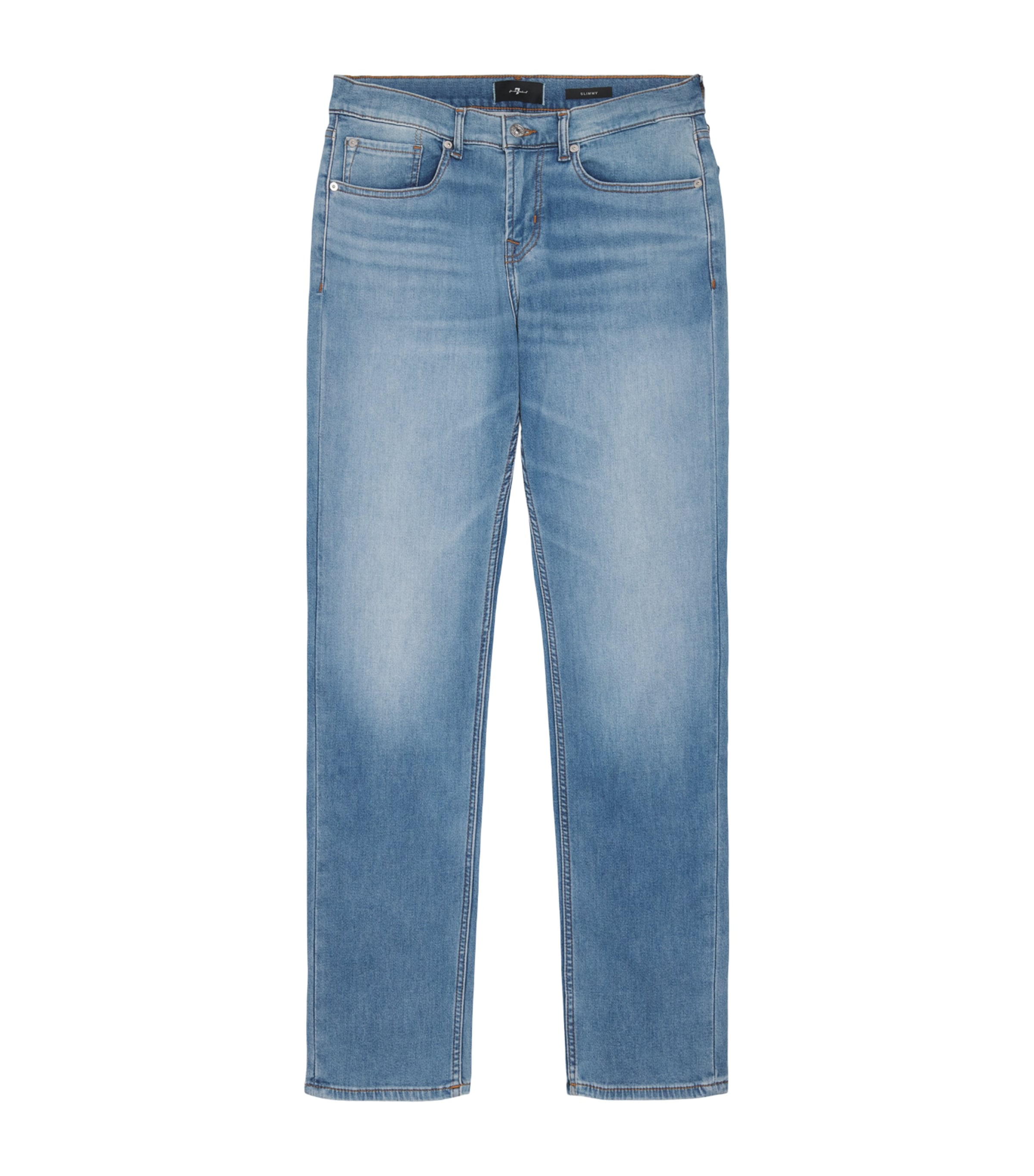 7 For All Mankind Mens Slimmy Jeans Light Blue Image 1